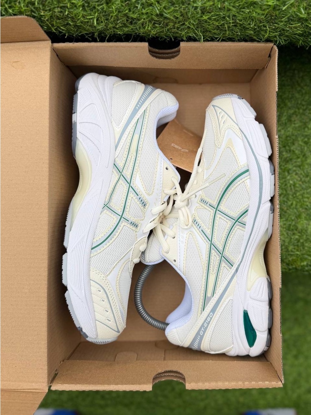 ASICS GT-2160 Men’s Running Shoes Cream Jasper Green